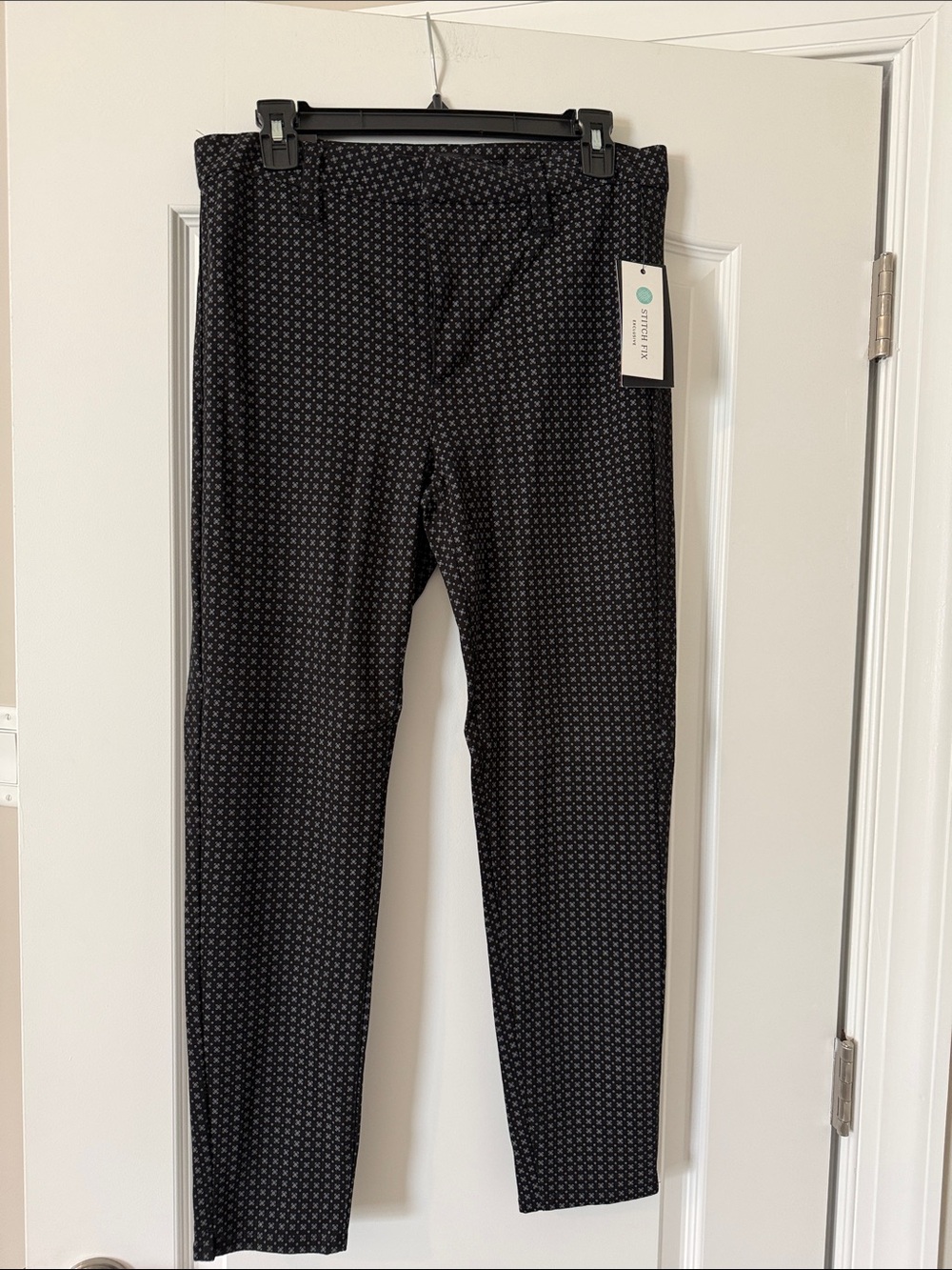 Tinsel Navy Mini-Geo Print Skinny Pants